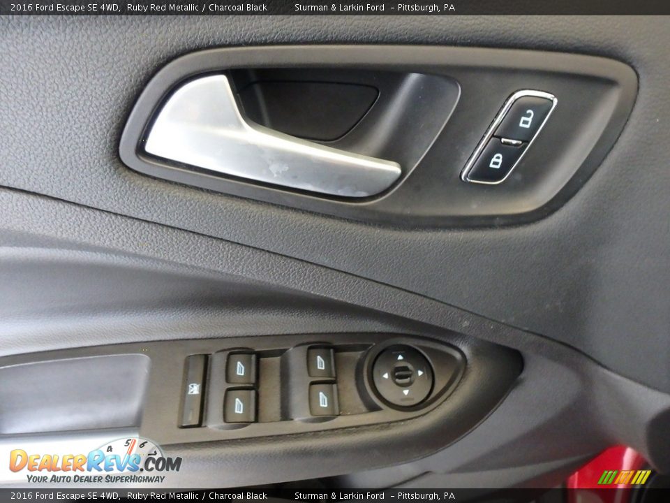 2016 Ford Escape SE 4WD Ruby Red Metallic / Charcoal Black Photo #10