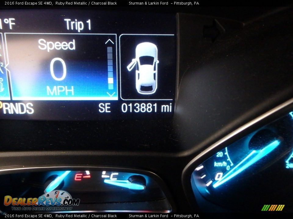 2016 Ford Escape SE 4WD Ruby Red Metallic / Charcoal Black Photo #15