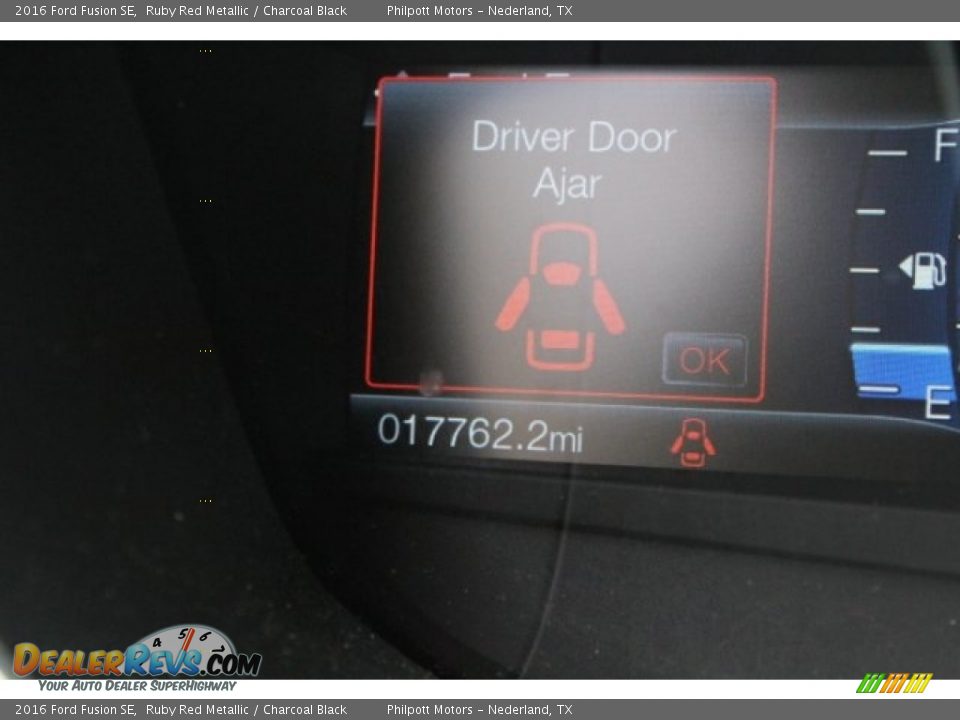 2016 Ford Fusion SE Ruby Red Metallic / Charcoal Black Photo #23