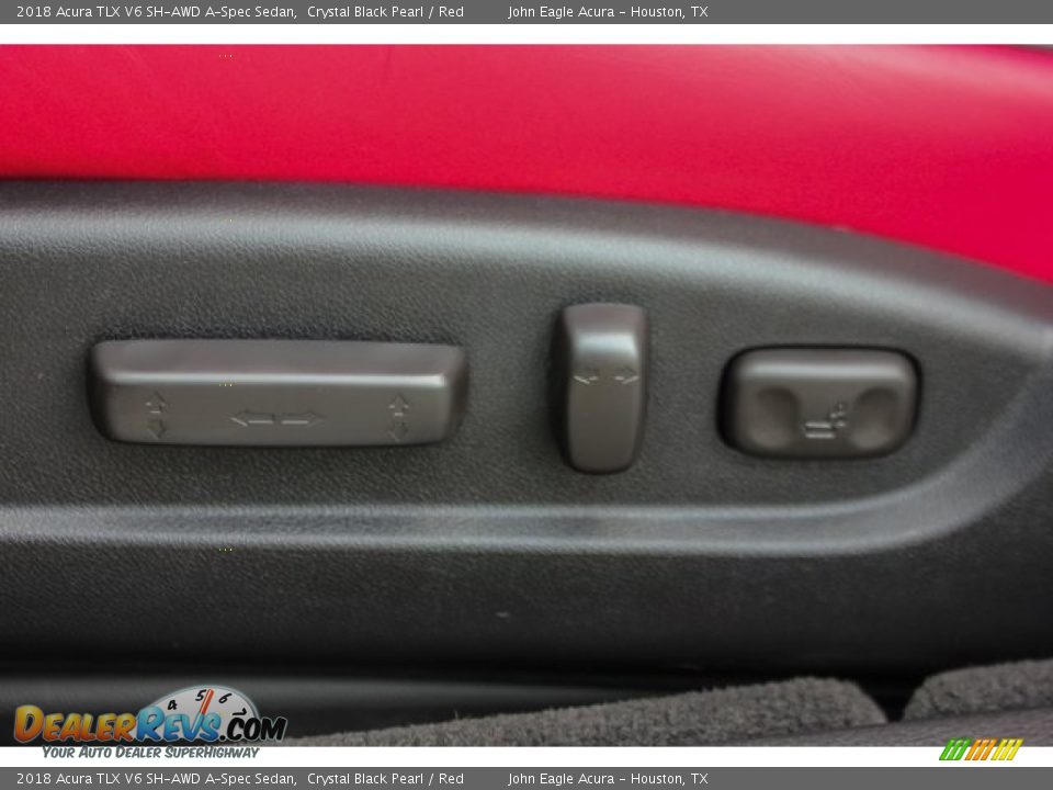 2018 Acura TLX V6 SH-AWD A-Spec Sedan Crystal Black Pearl / Red Photo #15