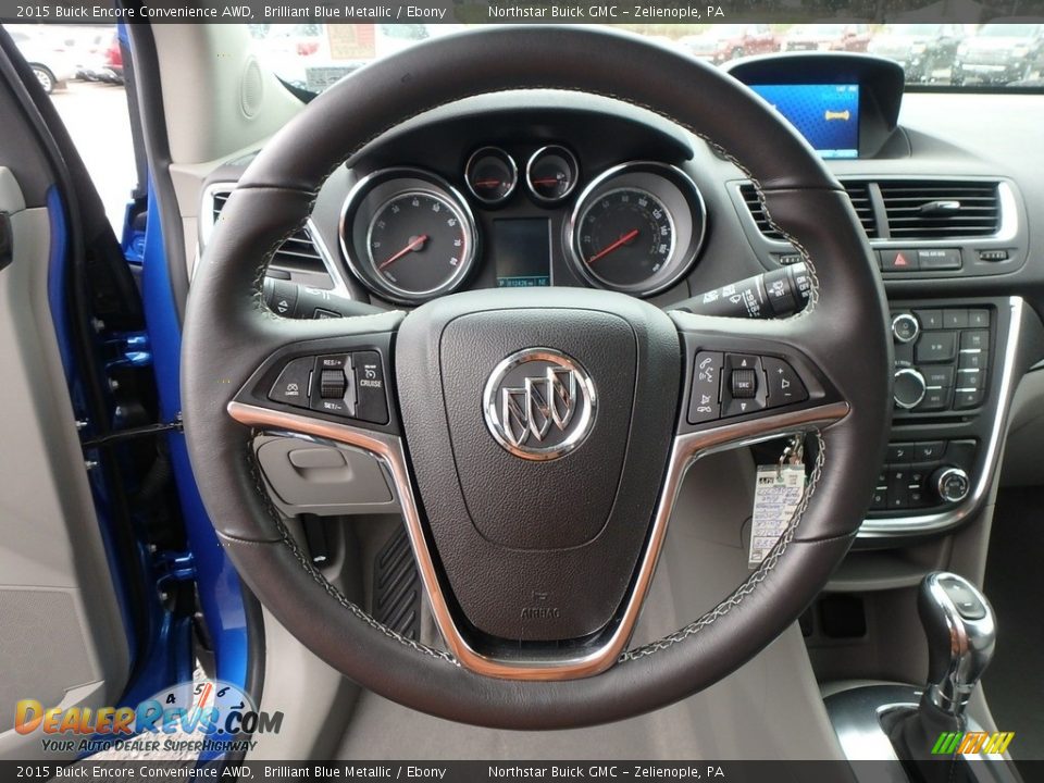 2015 Buick Encore Convenience AWD Brilliant Blue Metallic / Ebony Photo #24