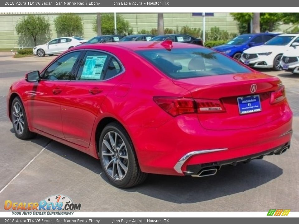 2018 Acura TLX V6 Sedan San Marino Red / Ebony Photo #5