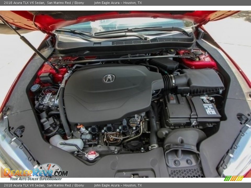 2018 Acura TLX V6 Sedan San Marino Red / Ebony Photo #23