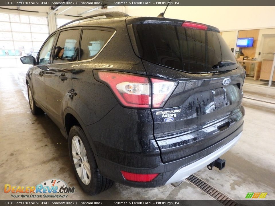 2018 Ford Escape SE 4WD Shadow Black / Charcoal Black Photo #3