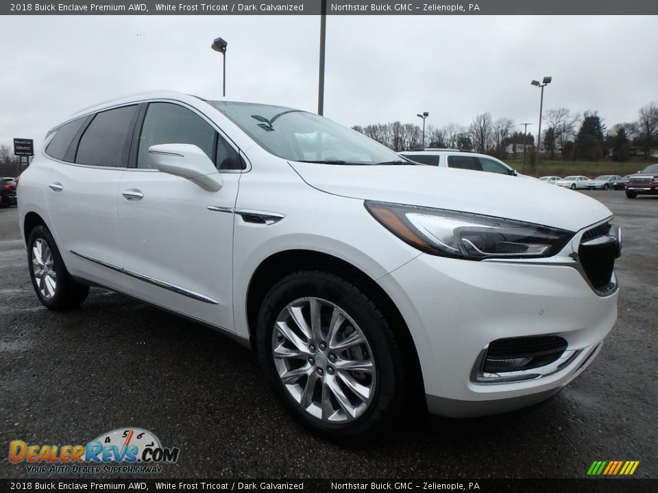 2018 Buick Enclave Premium AWD White Frost Tricoat / Dark Galvanized Photo #3