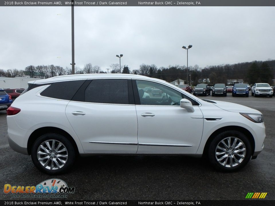 2018 Buick Enclave Premium AWD White Frost Tricoat / Dark Galvanized Photo #4