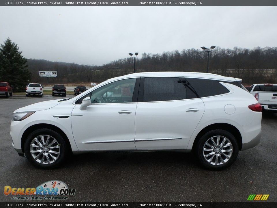 2018 Buick Enclave Premium AWD White Frost Tricoat / Dark Galvanized Photo #8