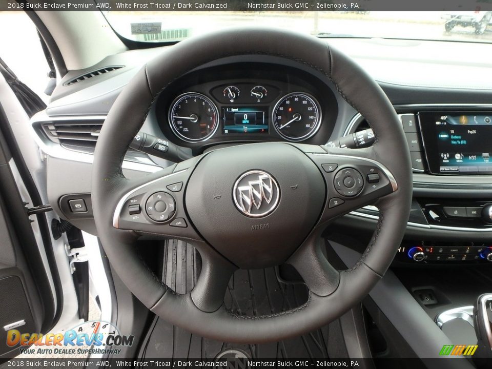 2018 Buick Enclave Premium AWD White Frost Tricoat / Dark Galvanized Photo #17