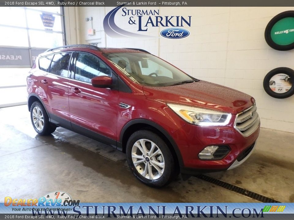 2018 Ford Escape SEL 4WD Ruby Red / Charcoal Black Photo #1