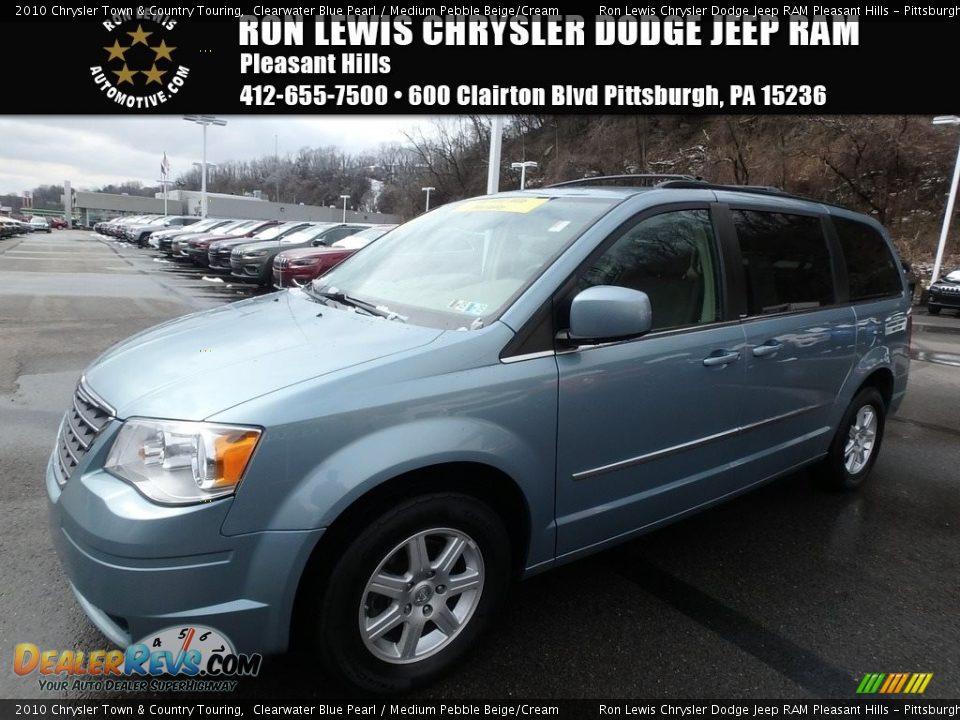 2010 Chrysler Town & Country Touring Clearwater Blue Pearl / Medium Pebble Beige/Cream Photo #1