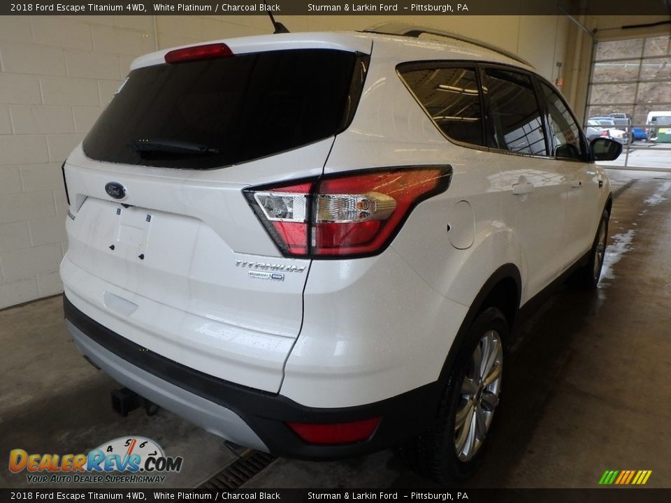 2018 Ford Escape Titanium 4WD White Platinum / Charcoal Black Photo #2
