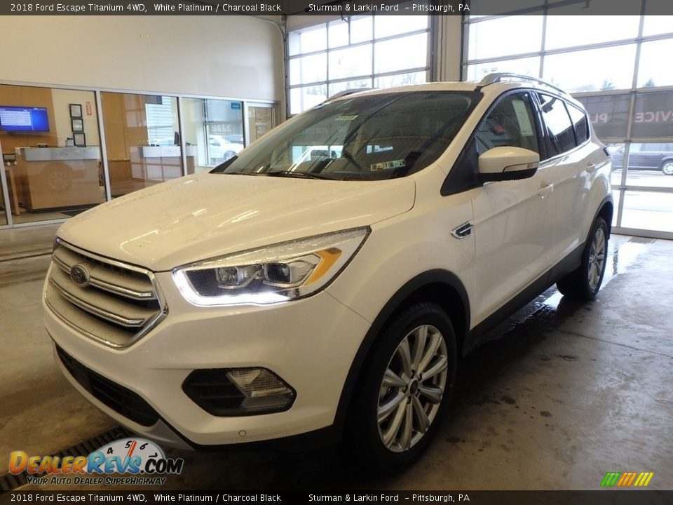 2018 Ford Escape Titanium 4WD White Platinum / Charcoal Black Photo #4