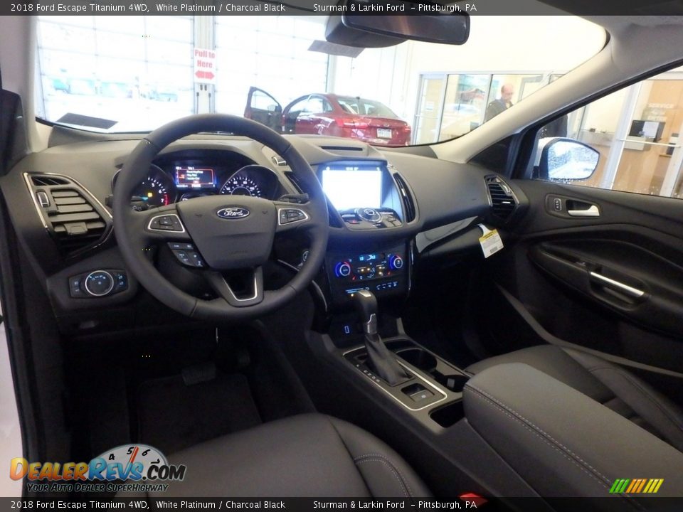 2018 Ford Escape Titanium 4WD White Platinum / Charcoal Black Photo #8