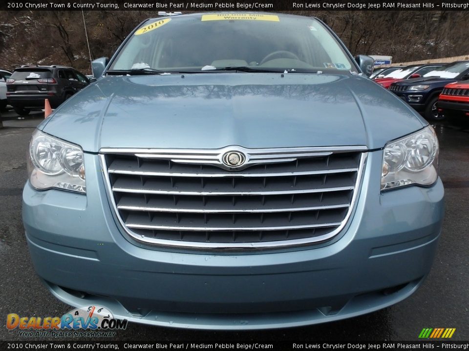 2010 Chrysler Town & Country Touring Clearwater Blue Pearl / Medium Pebble Beige/Cream Photo #9