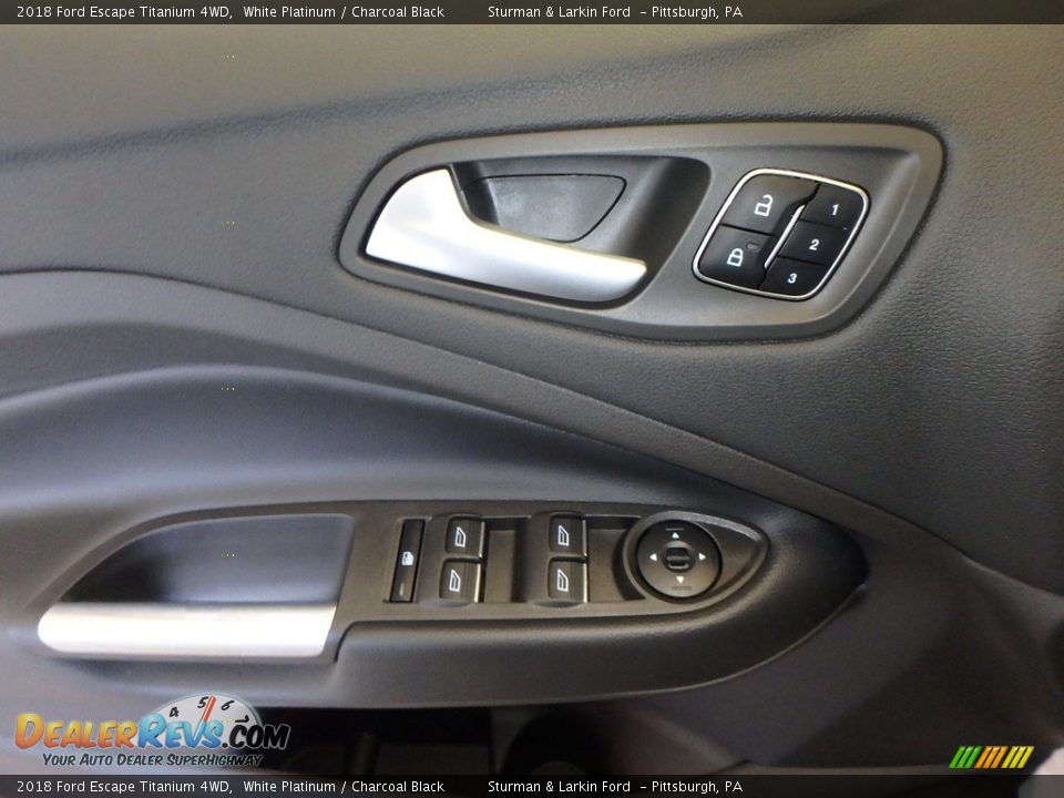 2018 Ford Escape Titanium 4WD White Platinum / Charcoal Black Photo #9