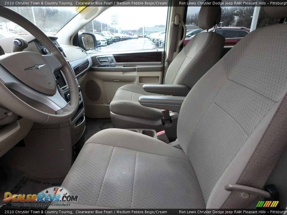 2010 Chrysler Town & Country Touring Clearwater Blue Pearl / Medium Pebble Beige/Cream Photo #12