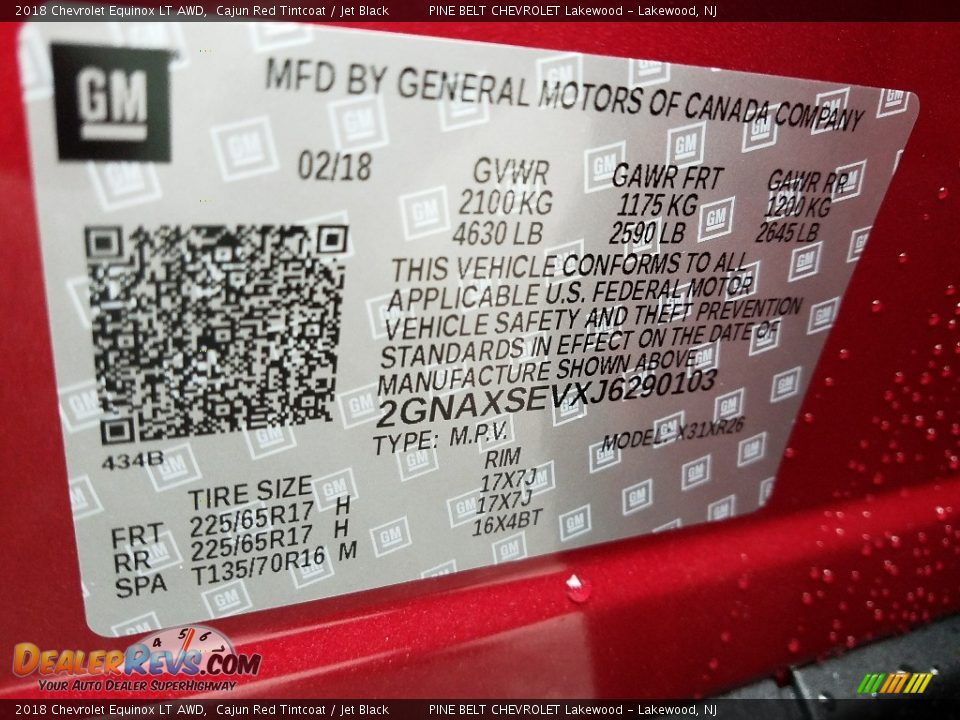 2018 Chevrolet Equinox LT AWD Cajun Red Tintcoat / Jet Black Photo #9