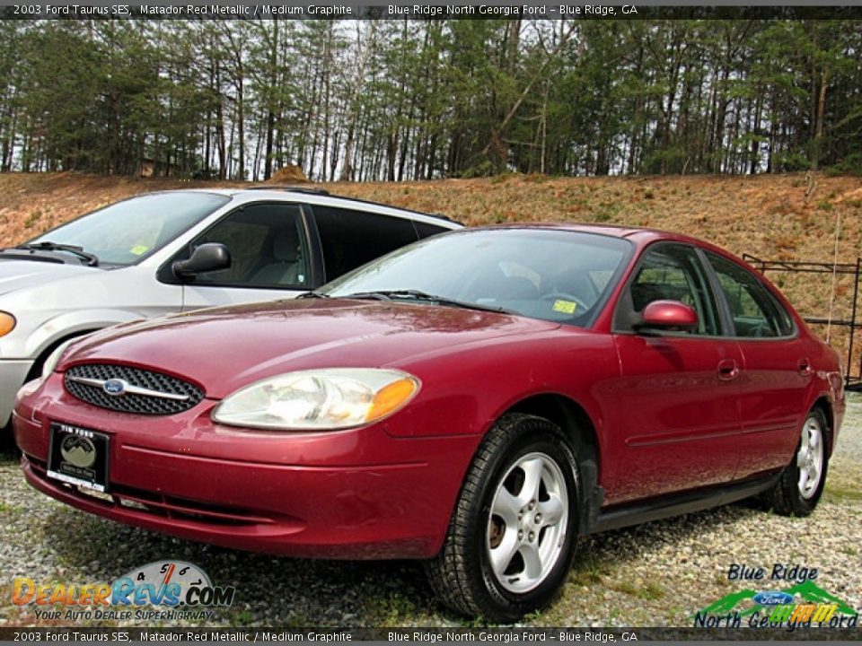 2003 Ford Taurus SES Matador Red Metallic / Medium Graphite Photo #1