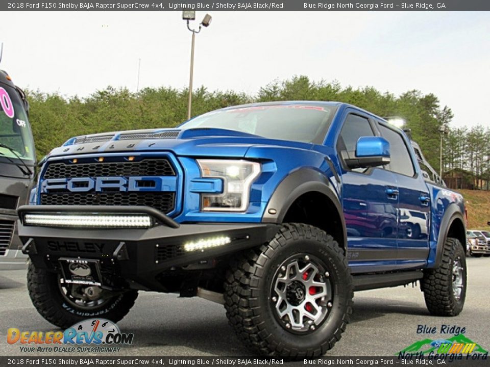 2018 Ford F150 Shelby BAJA Raptor SuperCrew 4x4 Lightning Blue / Shelby BAJA Black/Red Photo #1