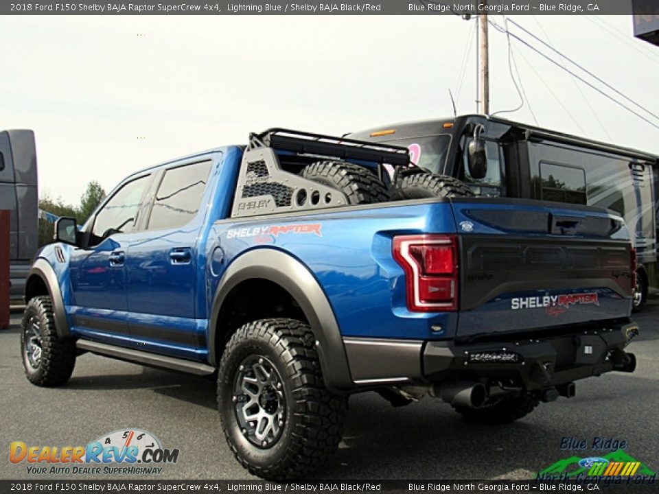 2018 Ford F150 Shelby BAJA Raptor SuperCrew 4x4 Lightning Blue / Shelby BAJA Black/Red Photo #3