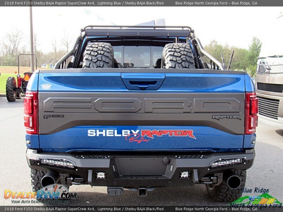 2018 Ford F150 Shelby BAJA Raptor SuperCrew 4x4 Lightning Blue / Shelby BAJA Black/Red Photo #4