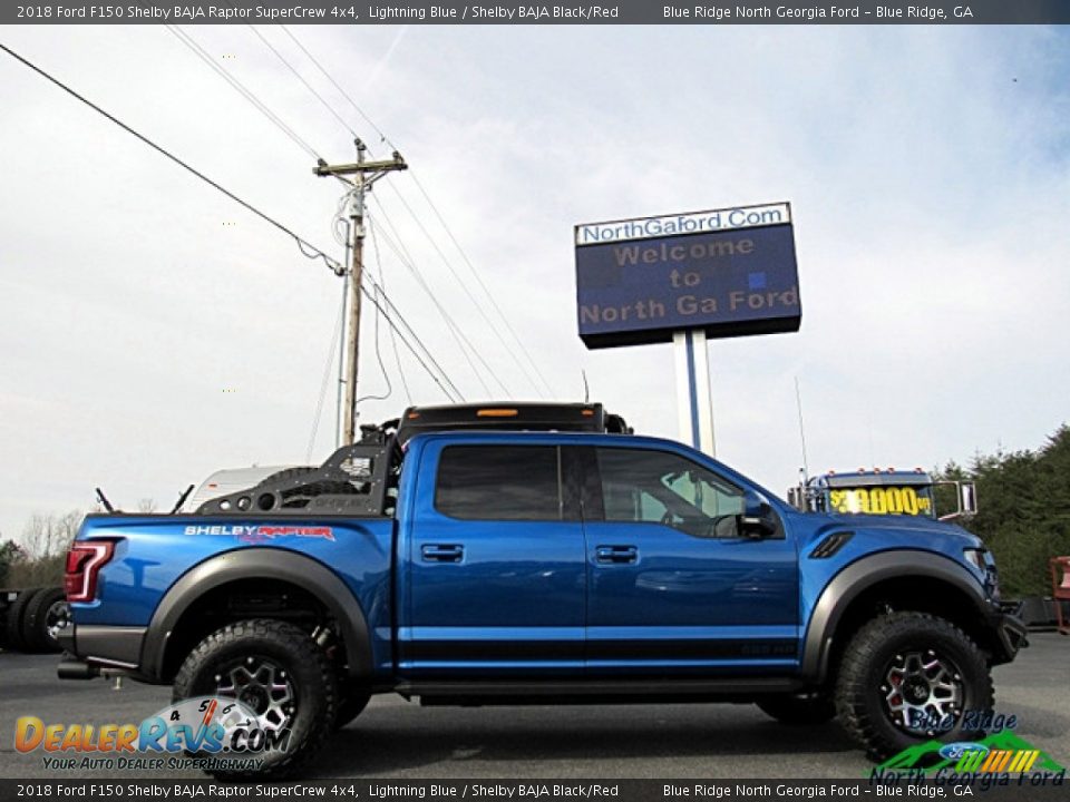 2018 Ford F150 Shelby BAJA Raptor SuperCrew 4x4 Lightning Blue / Shelby BAJA Black/Red Photo #6