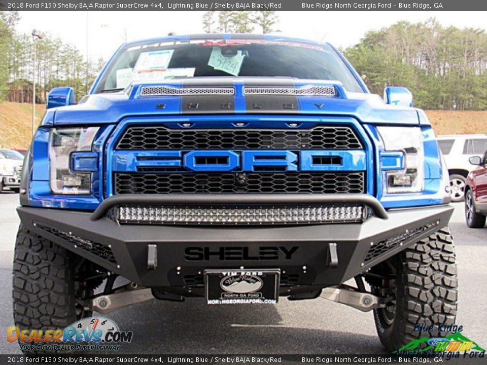 2018 Ford F150 Shelby BAJA Raptor SuperCrew 4x4 Lightning Blue / Shelby BAJA Black/Red Photo #8