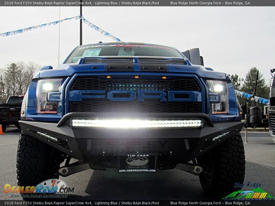 2018 Ford F150 Shelby BAJA Raptor SuperCrew 4x4 Lightning Blue / Shelby BAJA Black/Red Photo #12