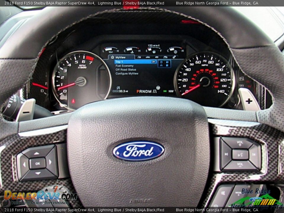 2018 Ford F150 Shelby BAJA Raptor SuperCrew 4x4 Lightning Blue / Shelby BAJA Black/Red Photo #15