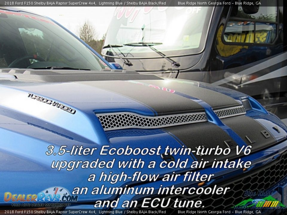 2018 Ford F150 Shelby BAJA Raptor SuperCrew 4x4 Lightning Blue / Shelby BAJA Black/Red Photo #30