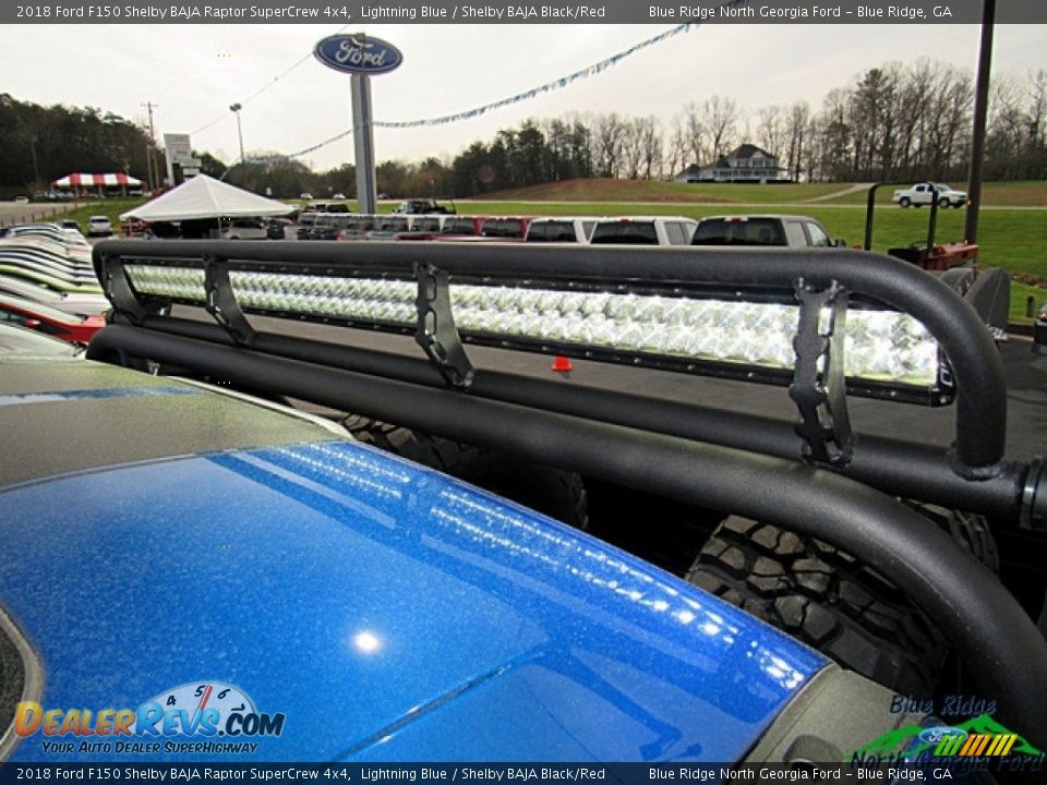 2018 Ford F150 Shelby BAJA Raptor SuperCrew 4x4 Lightning Blue / Shelby BAJA Black/Red Photo #35
