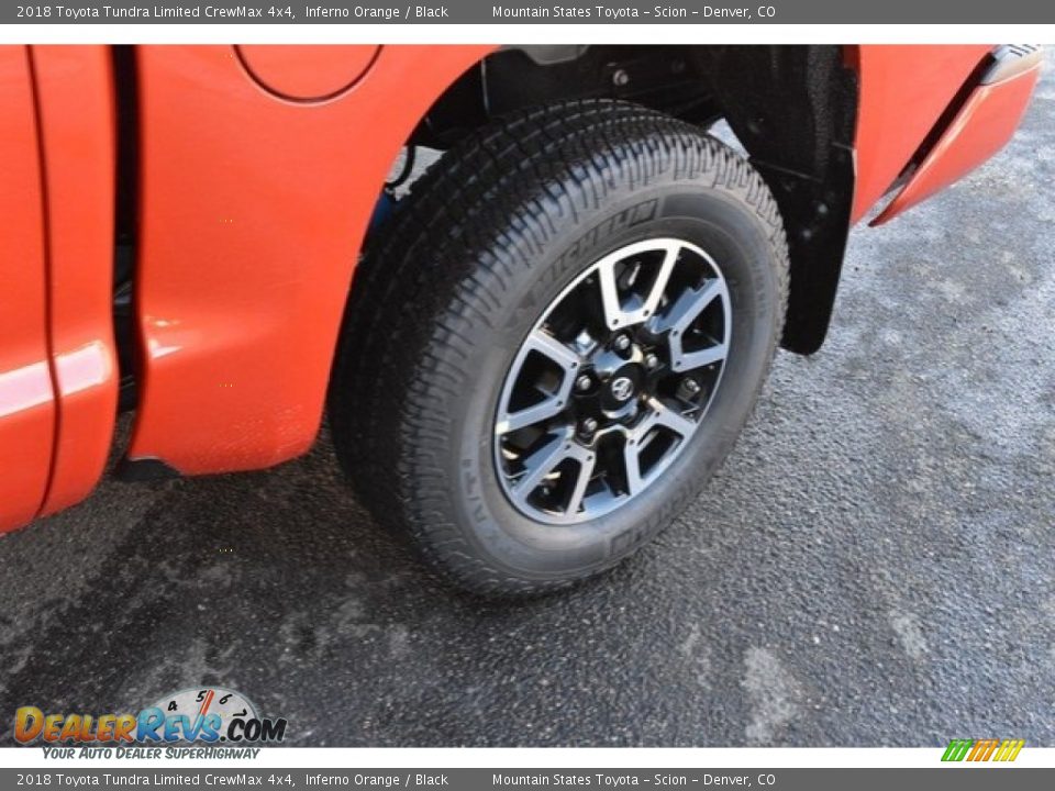 2018 Toyota Tundra Limited CrewMax 4x4 Inferno Orange / Black Photo #33