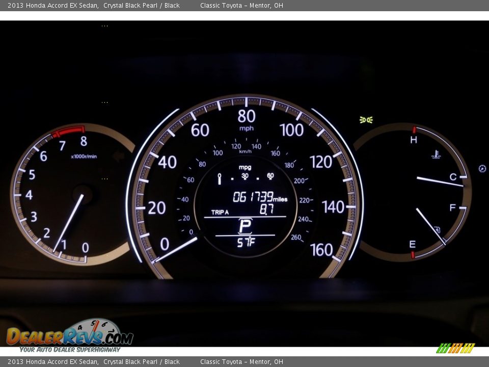 2013 Honda Accord EX Sedan Crystal Black Pearl / Black Photo #7