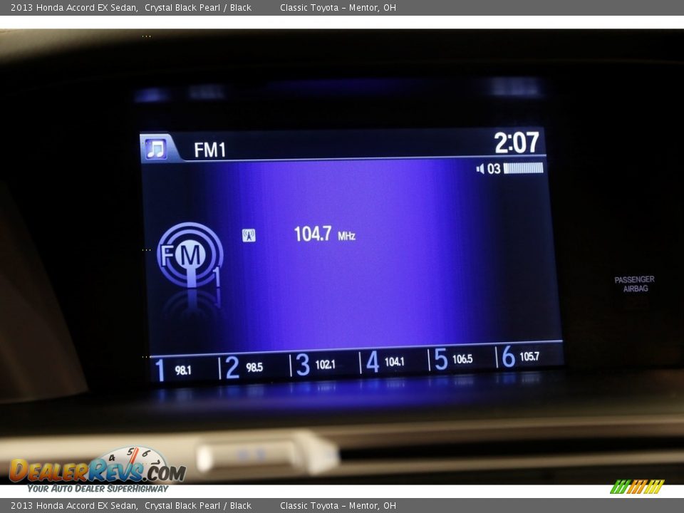 2013 Honda Accord EX Sedan Crystal Black Pearl / Black Photo #10