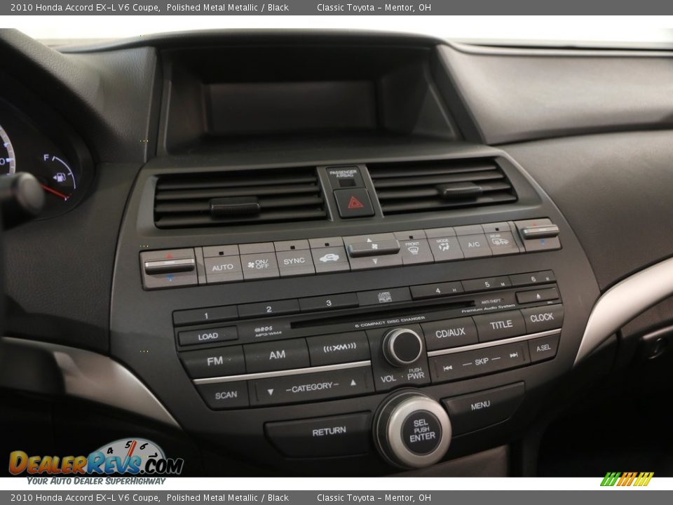 2010 Honda Accord EX-L V6 Coupe Polished Metal Metallic / Black Photo #9