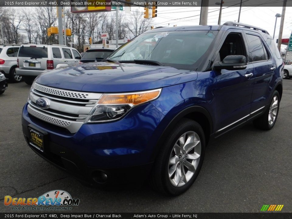 2015 Ford Explorer XLT 4WD Deep Impact Blue / Charcoal Black Photo #1