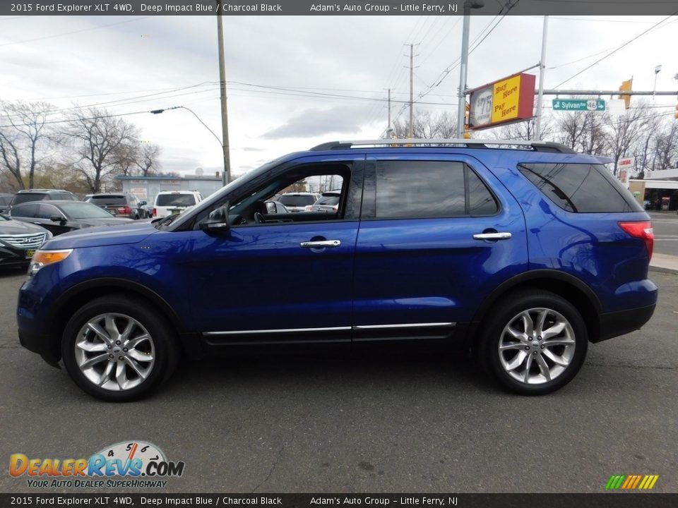 2015 Ford Explorer XLT 4WD Deep Impact Blue / Charcoal Black Photo #3