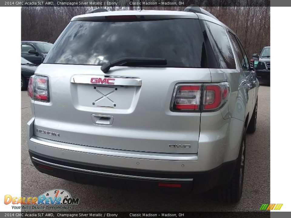 2014 GMC Acadia SLT AWD Champagne Silver Metallic / Ebony Photo #3