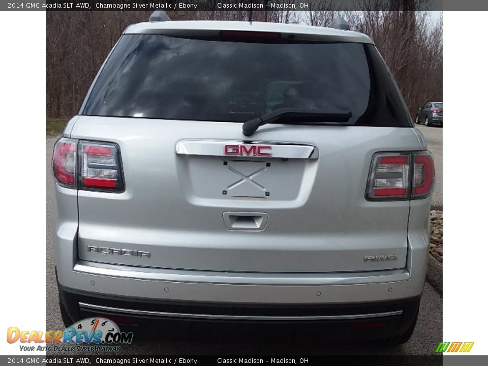 2014 GMC Acadia SLT AWD Champagne Silver Metallic / Ebony Photo #4