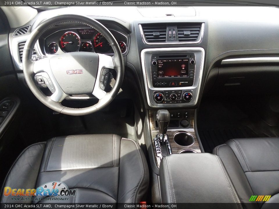 2014 GMC Acadia SLT AWD Champagne Silver Metallic / Ebony Photo #8