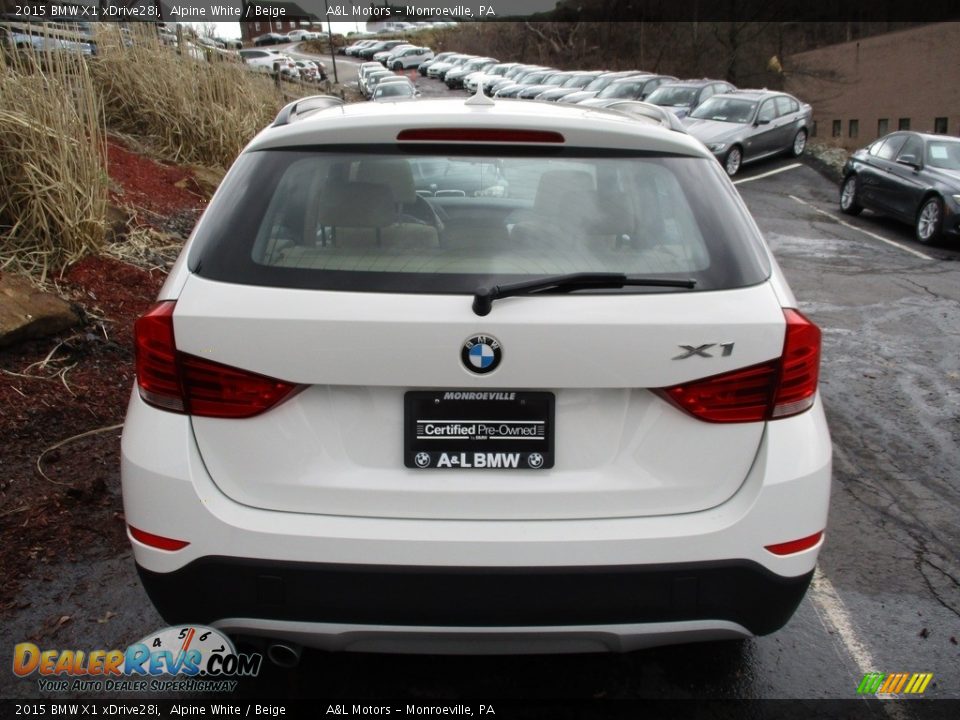 2015 BMW X1 xDrive28i Alpine White / Beige Photo #4