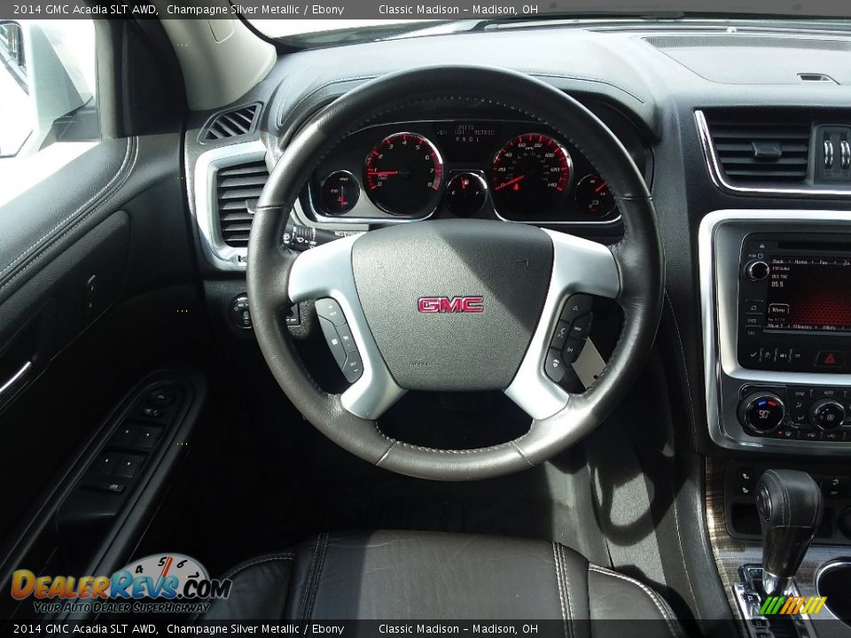 2014 GMC Acadia SLT AWD Champagne Silver Metallic / Ebony Photo #9