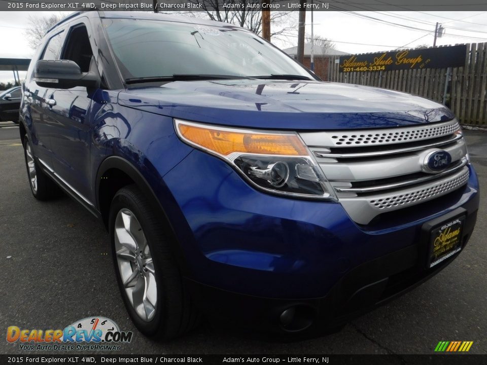 2015 Ford Explorer XLT 4WD Deep Impact Blue / Charcoal Black Photo #11