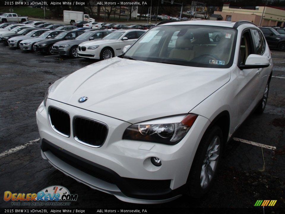 2015 BMW X1 xDrive28i Alpine White / Beige Photo #7