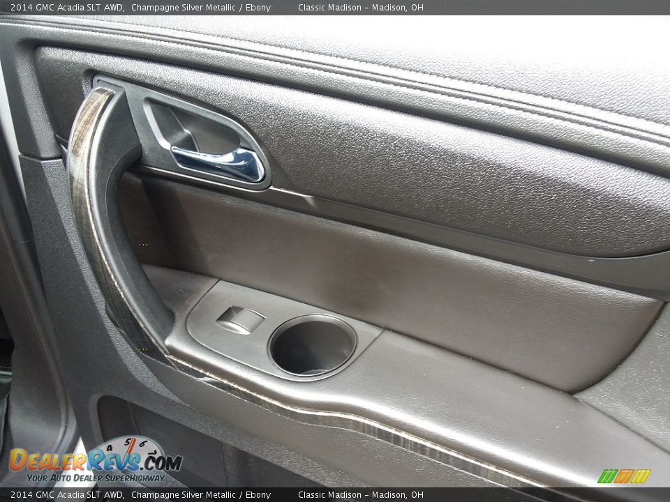2014 GMC Acadia SLT AWD Champagne Silver Metallic / Ebony Photo #14