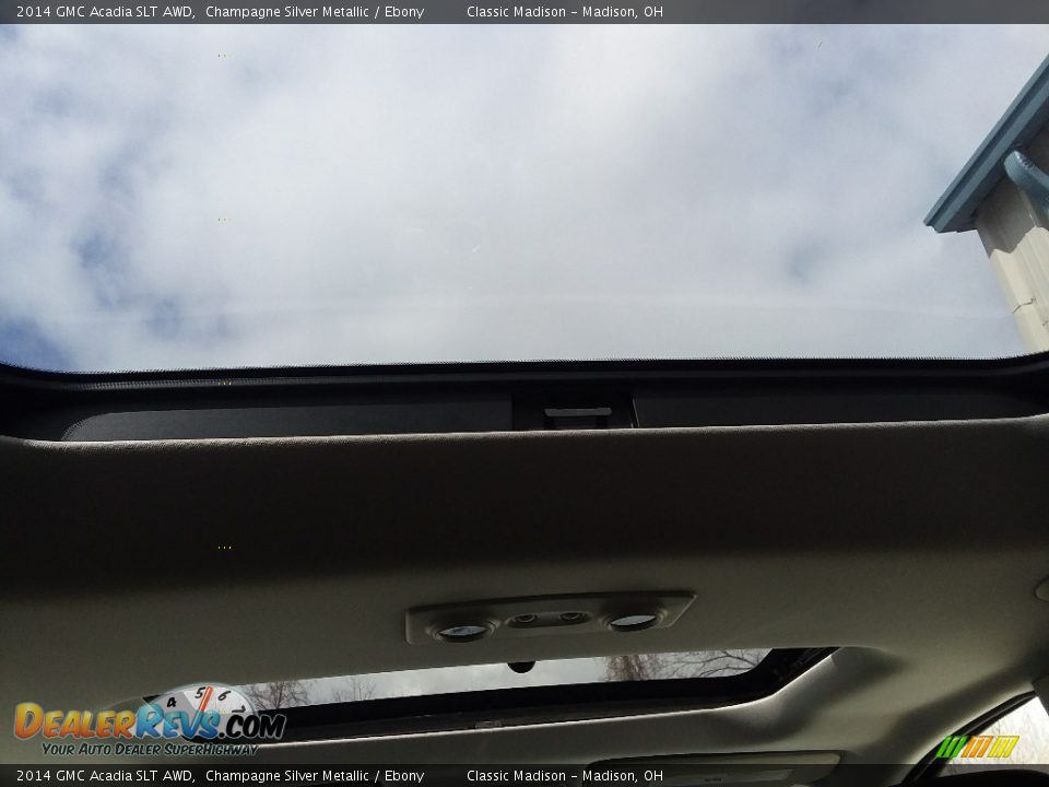 2014 GMC Acadia SLT AWD Champagne Silver Metallic / Ebony Photo #17