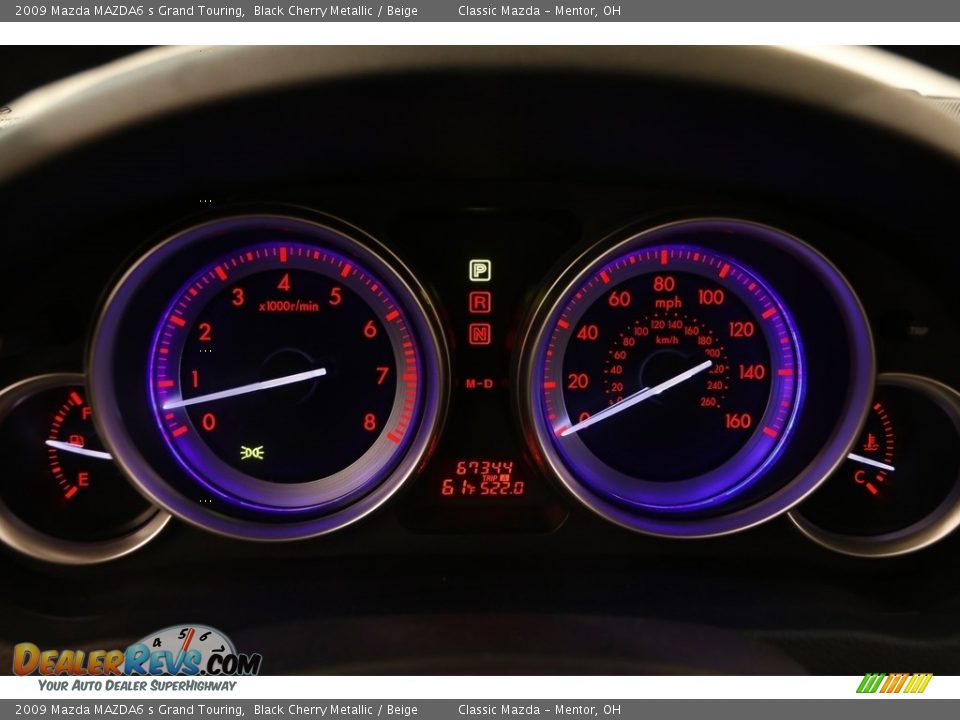 2009 Mazda MAZDA6 s Grand Touring Black Cherry Metallic / Beige Photo #8