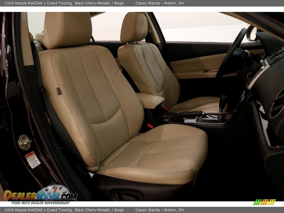 2009 Mazda MAZDA6 s Grand Touring Black Cherry Metallic / Beige Photo #16