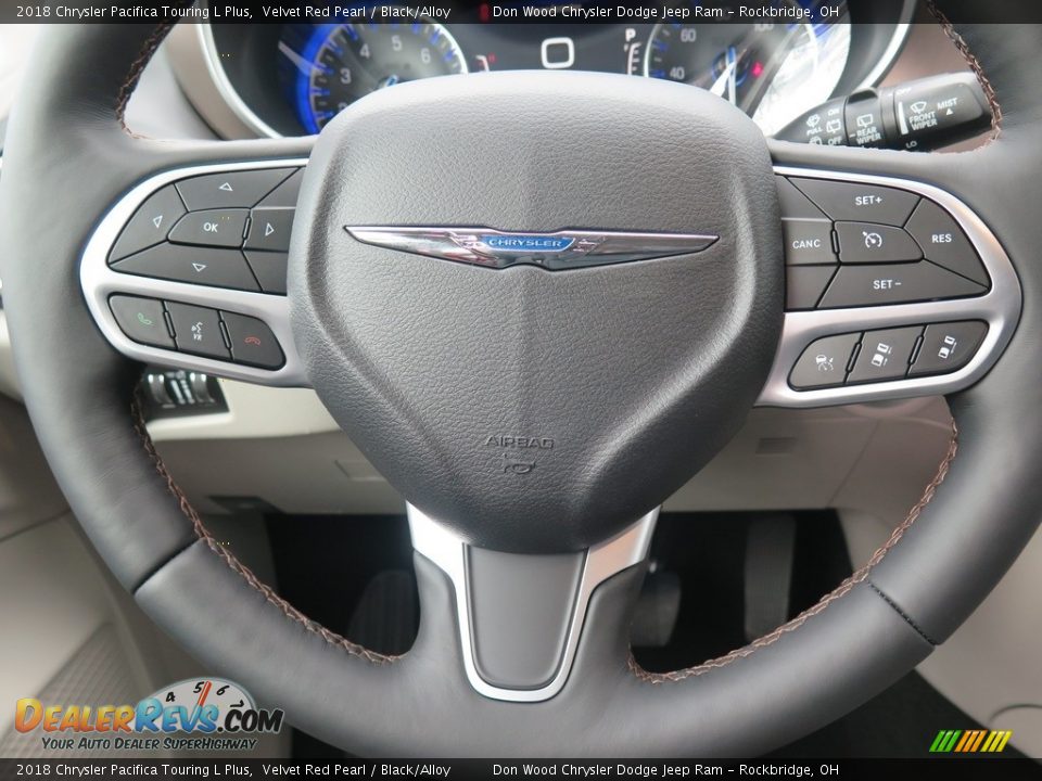 2018 Chrysler Pacifica Touring L Plus Velvet Red Pearl / Black/Alloy Photo #17