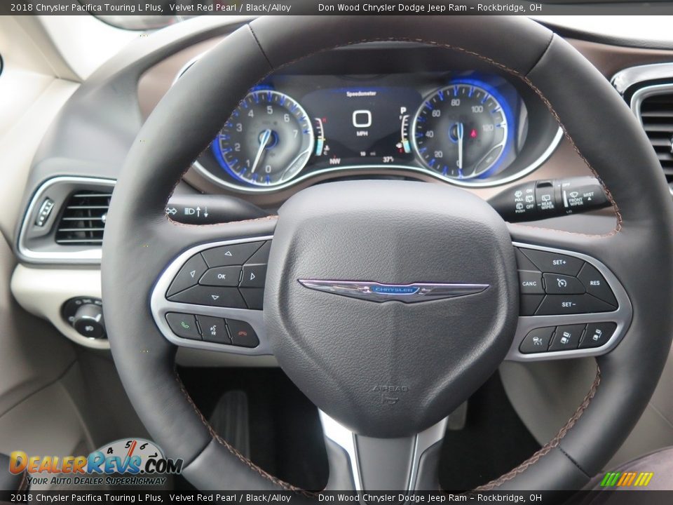2018 Chrysler Pacifica Touring L Plus Velvet Red Pearl / Black/Alloy Photo #19